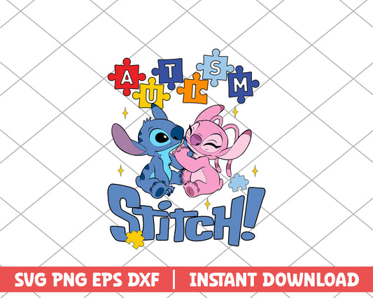 Stitch and Angle autism svg