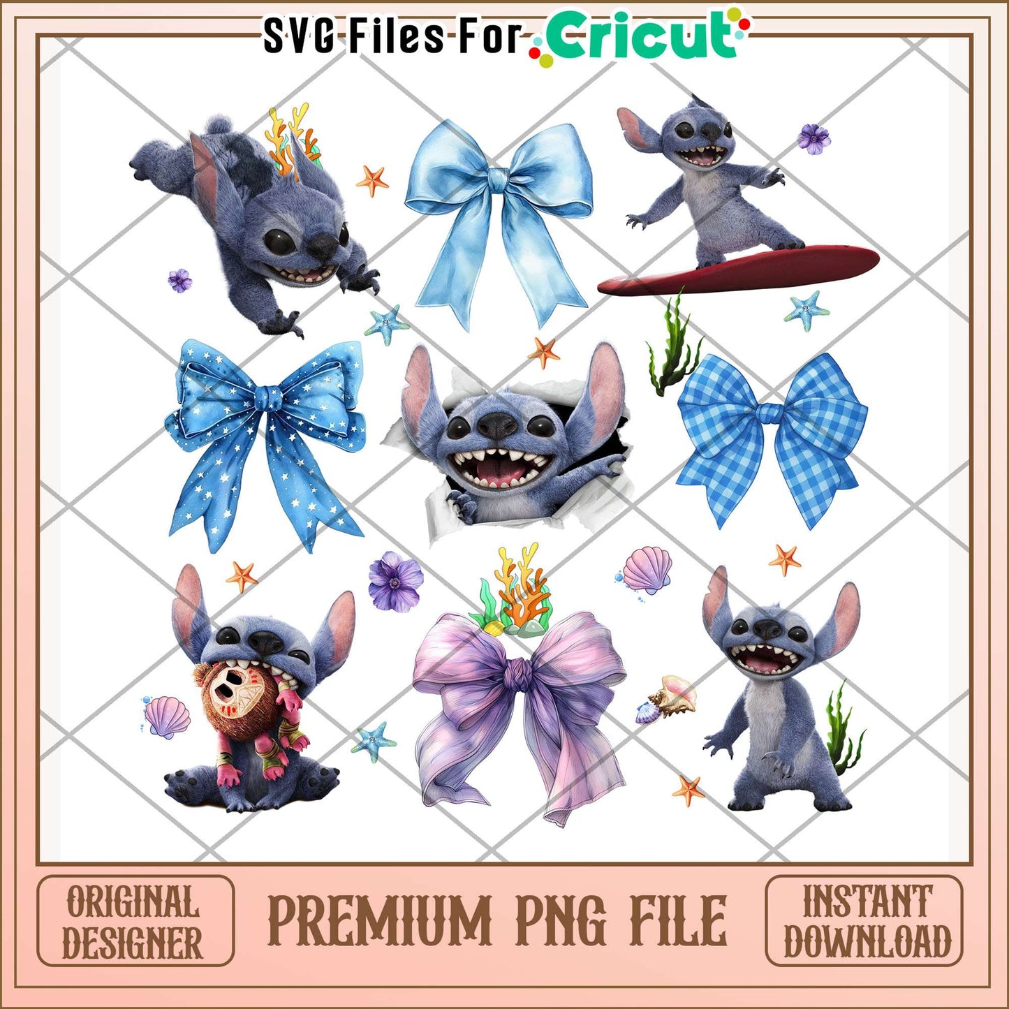 Stitch bowtie png, cute accessory png, playful design png, colorful bowtie png