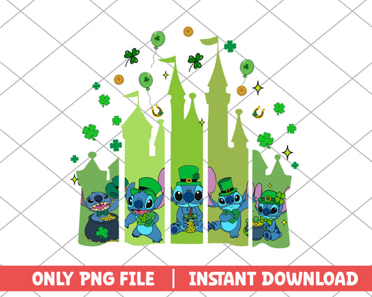 Stitch castle st.patrick day png 