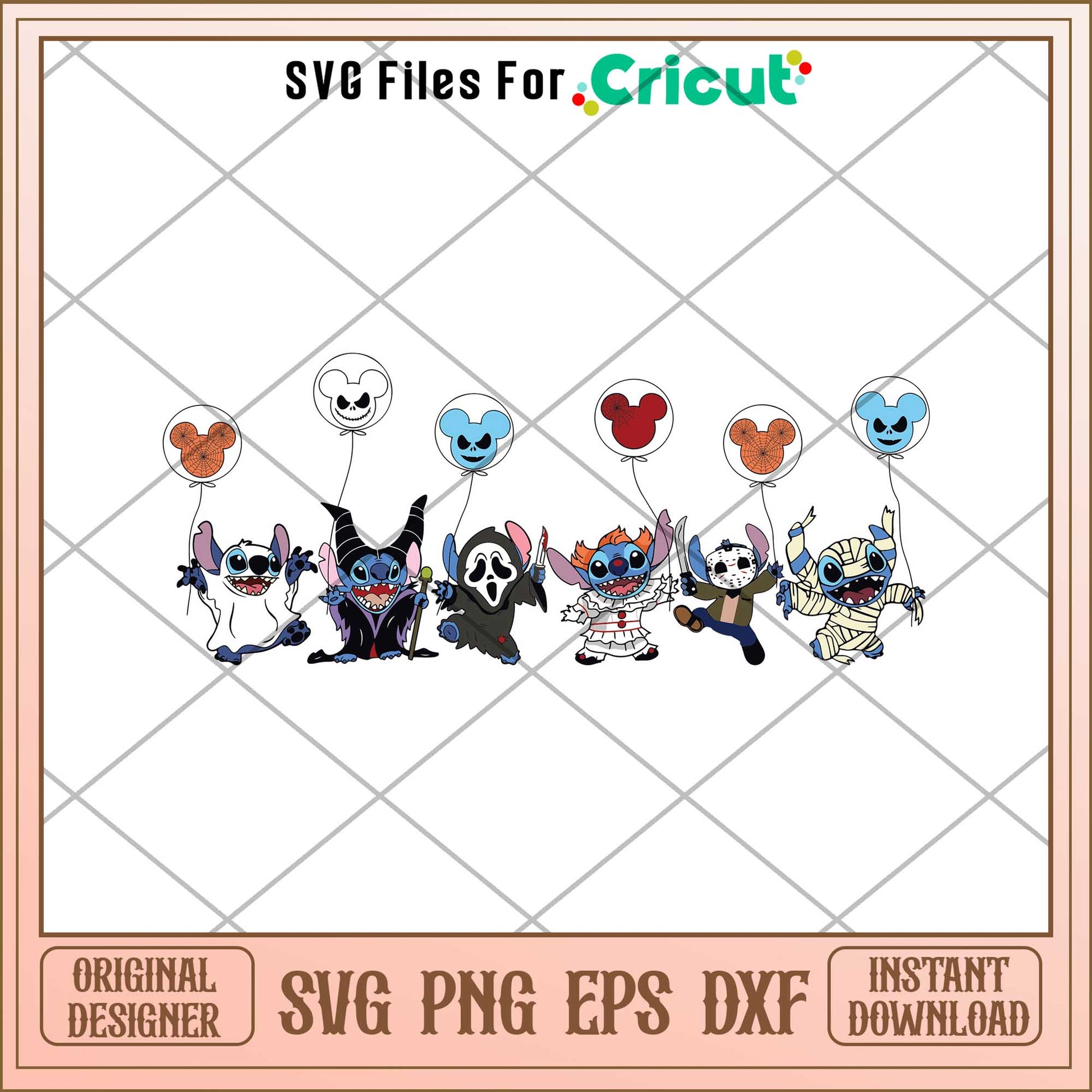 Stitch characters horror svg, Horror characters svg, digital download