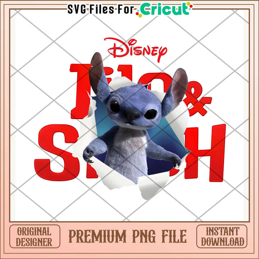 Stitch design png, disney character png, cute lilo and stitch png