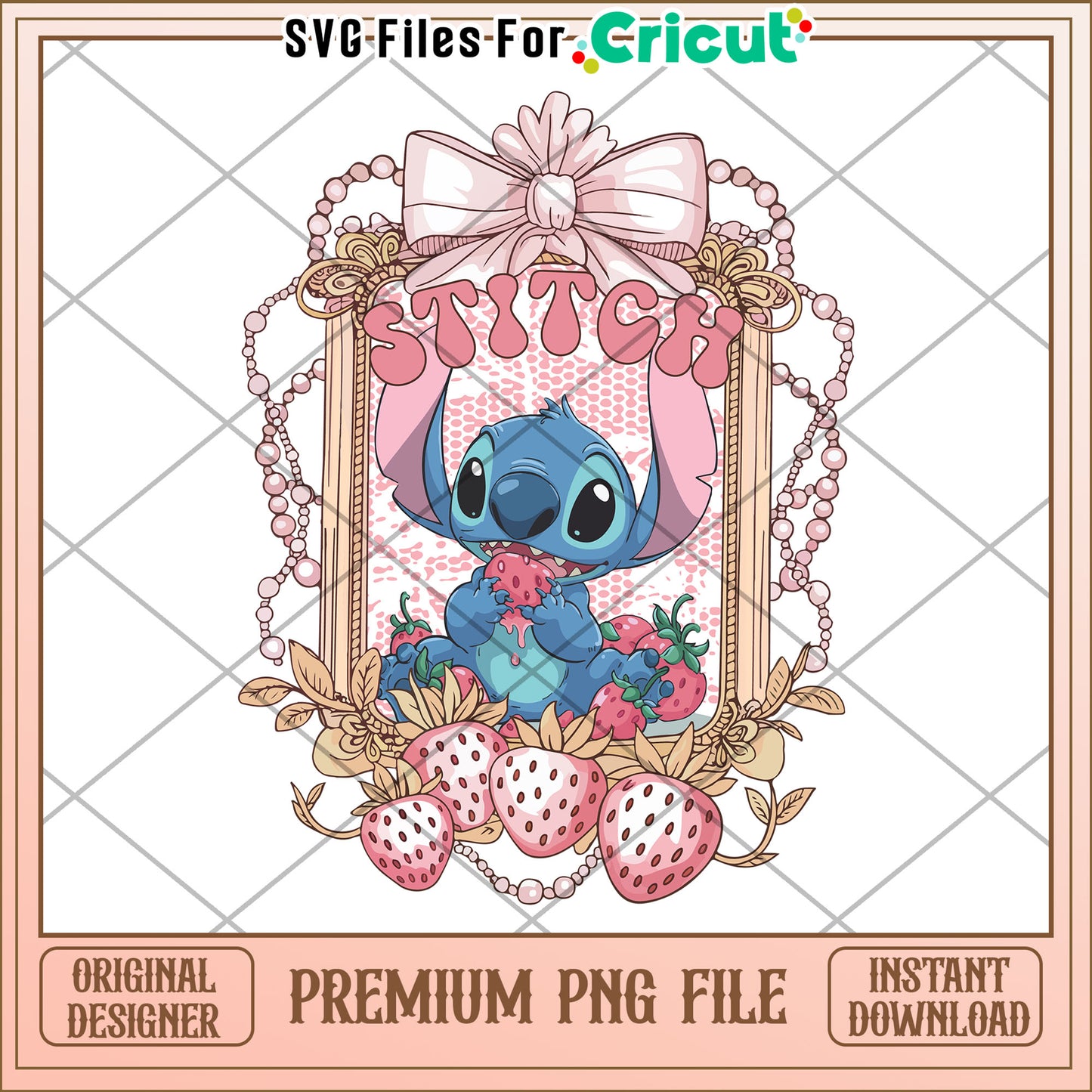 Stitch eating strawberry png, cute stitch png, lilo and stitch png