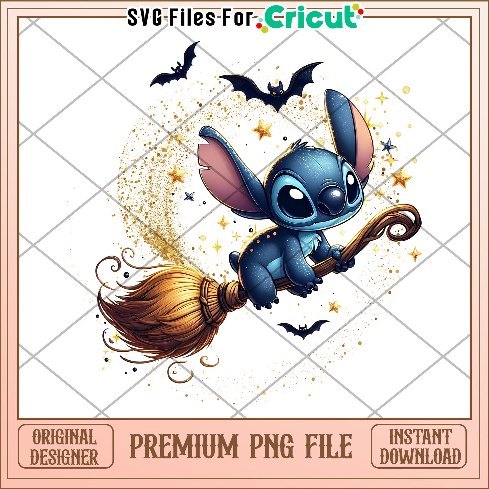 Stitch flying png, halloween pumpkins​ png, cute stitch png