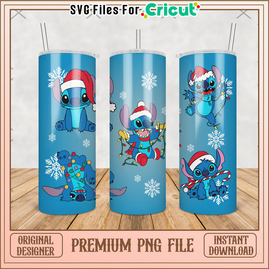 Stitch funny blue tumbler png, disney cartoons png, disneyland png