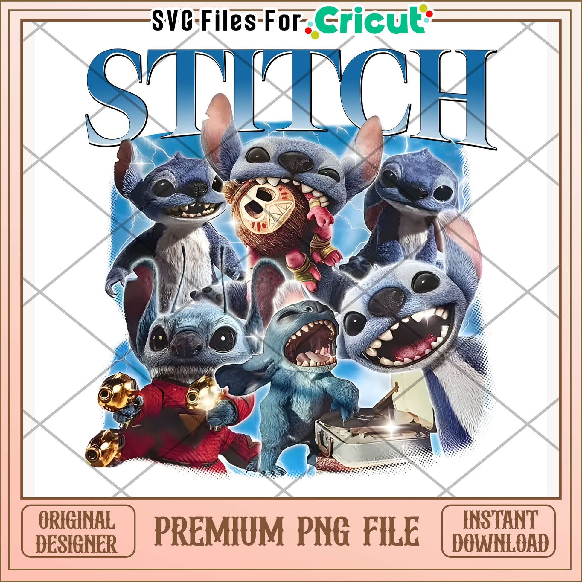 Stitch funny design png, cute alien png, disney character png, playful cartoon png