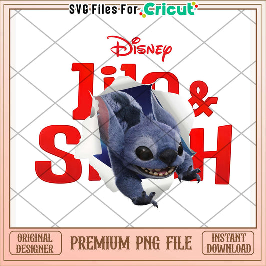 Stitch funny design png, disney character png, cute lilo and stitch png