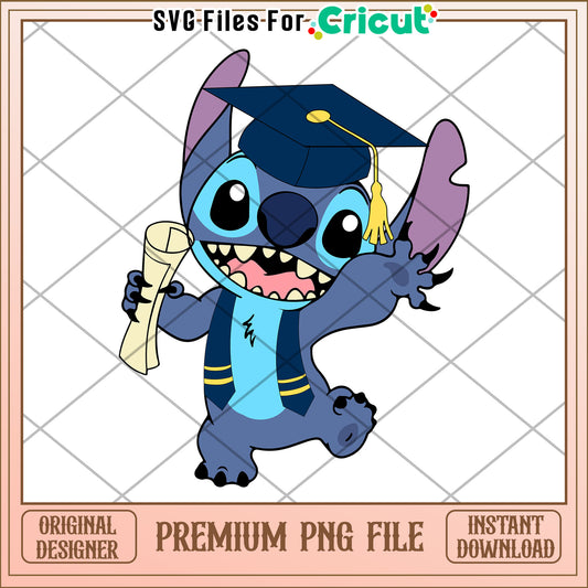 Stitch graduated png, funny stitch​ png, lilo and stitch png