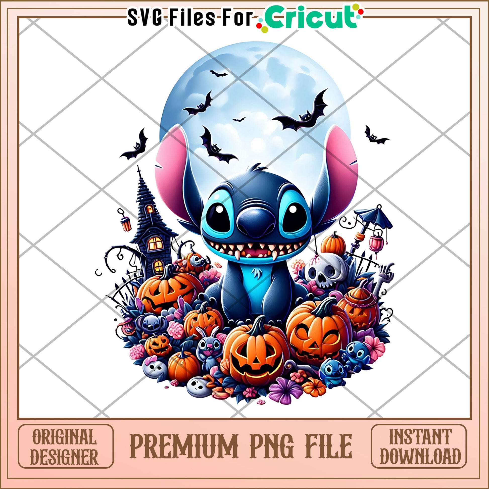 Stitch halloween png, halloween for kids png, stitch cartoon png