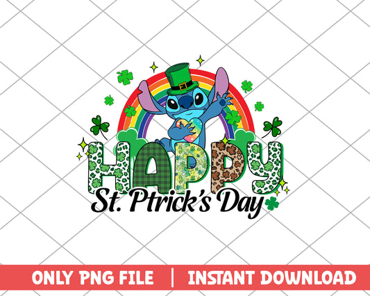 Stitch happy st.patrick's day png 