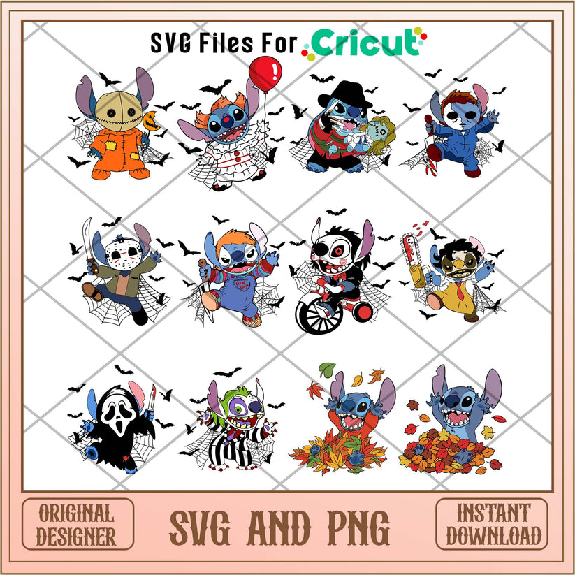 Disney Halloween Stitch characters svg bundle – svg files for cricut