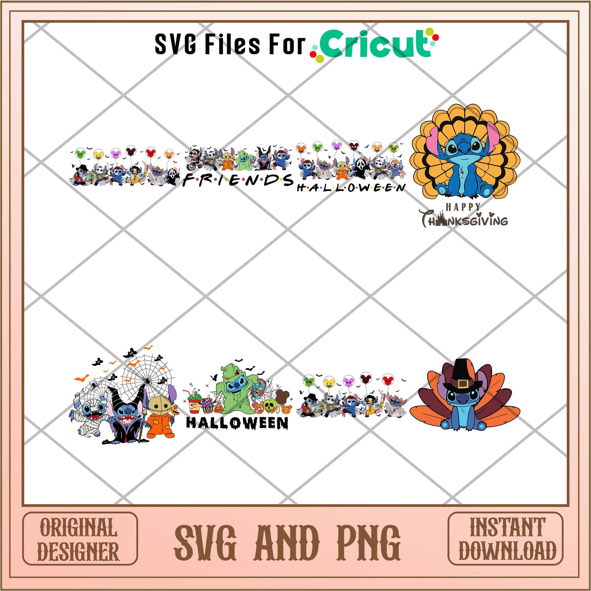 Disney Halloween Stitch friends svg bundle