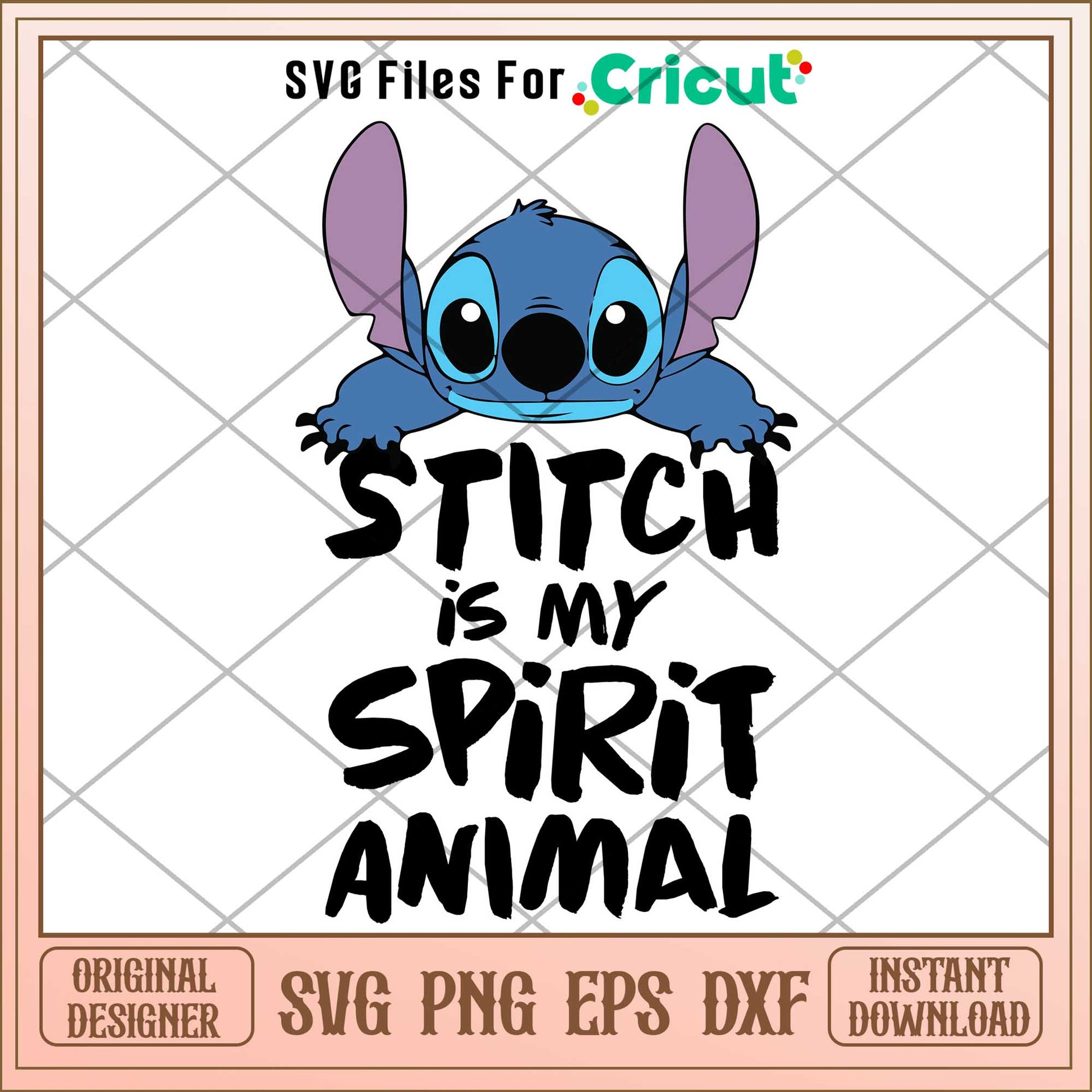 Stitch is my Spirit Animal svg, Disney characters svg, digital dowload