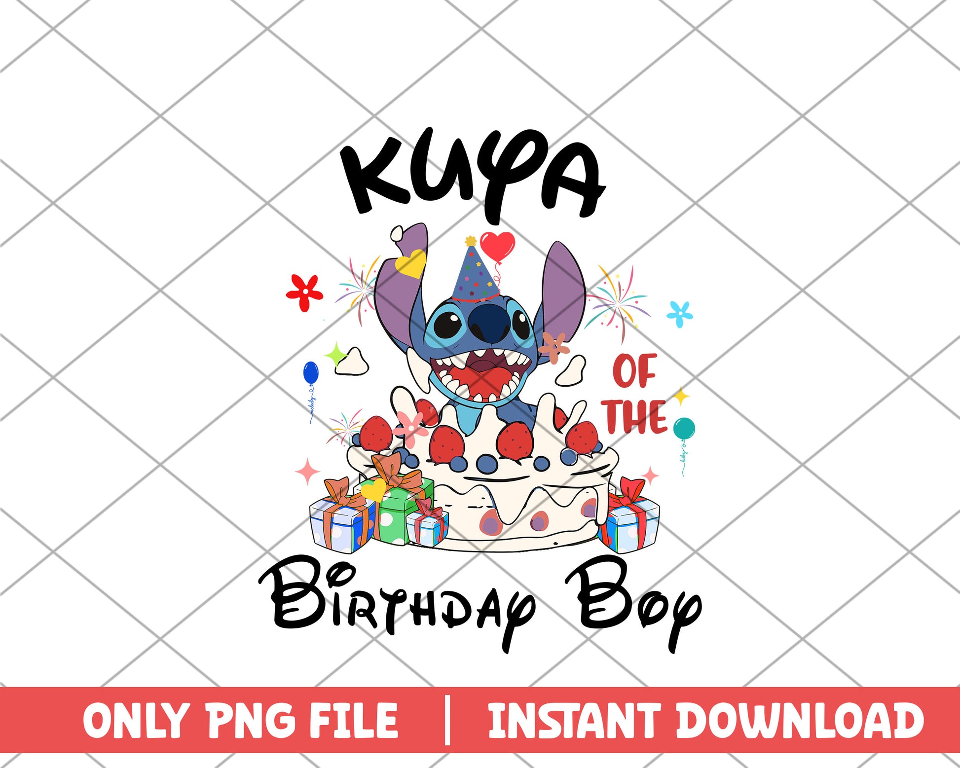 Stitch kupa of the birthday boy disney png