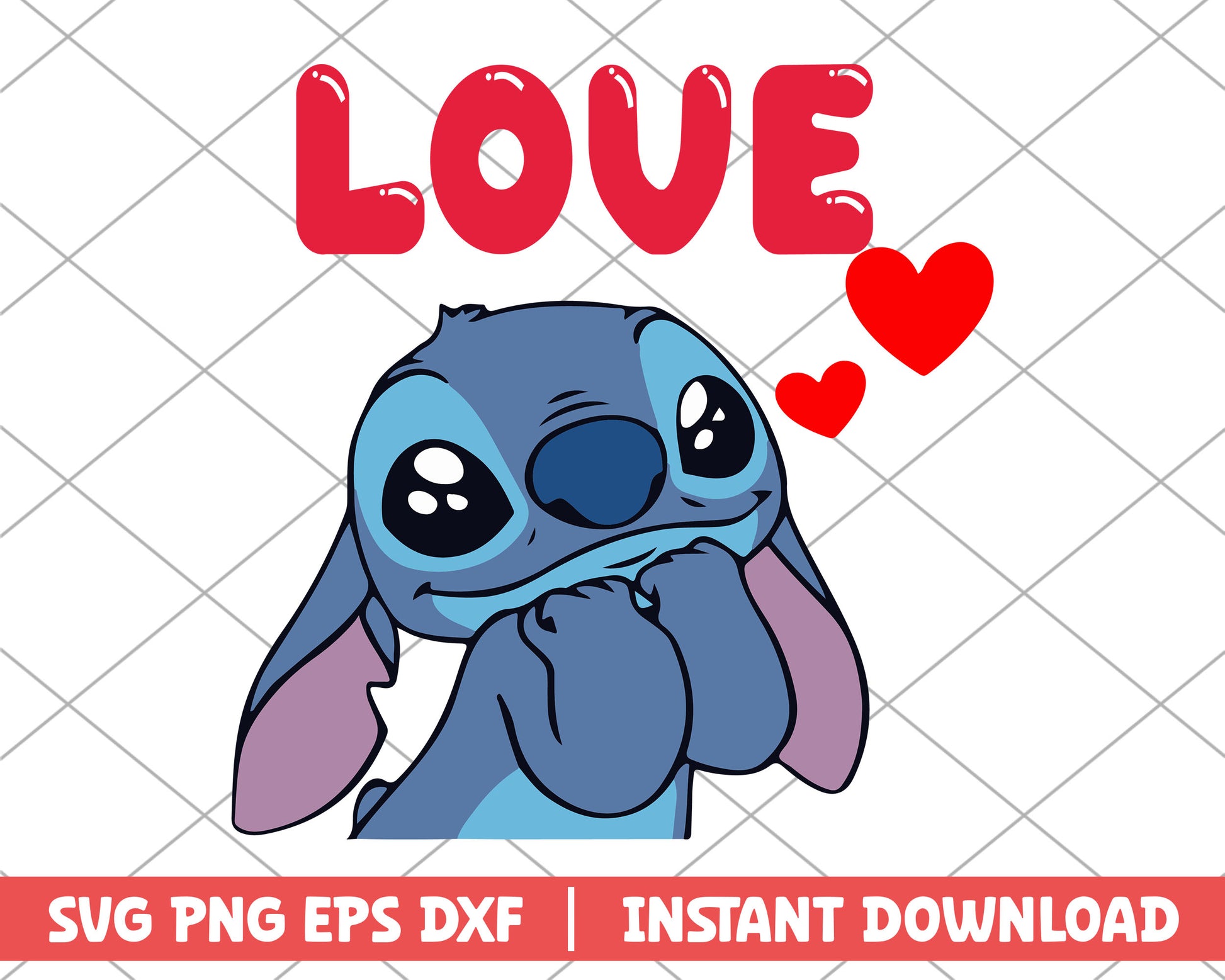 Stitch love disney svg