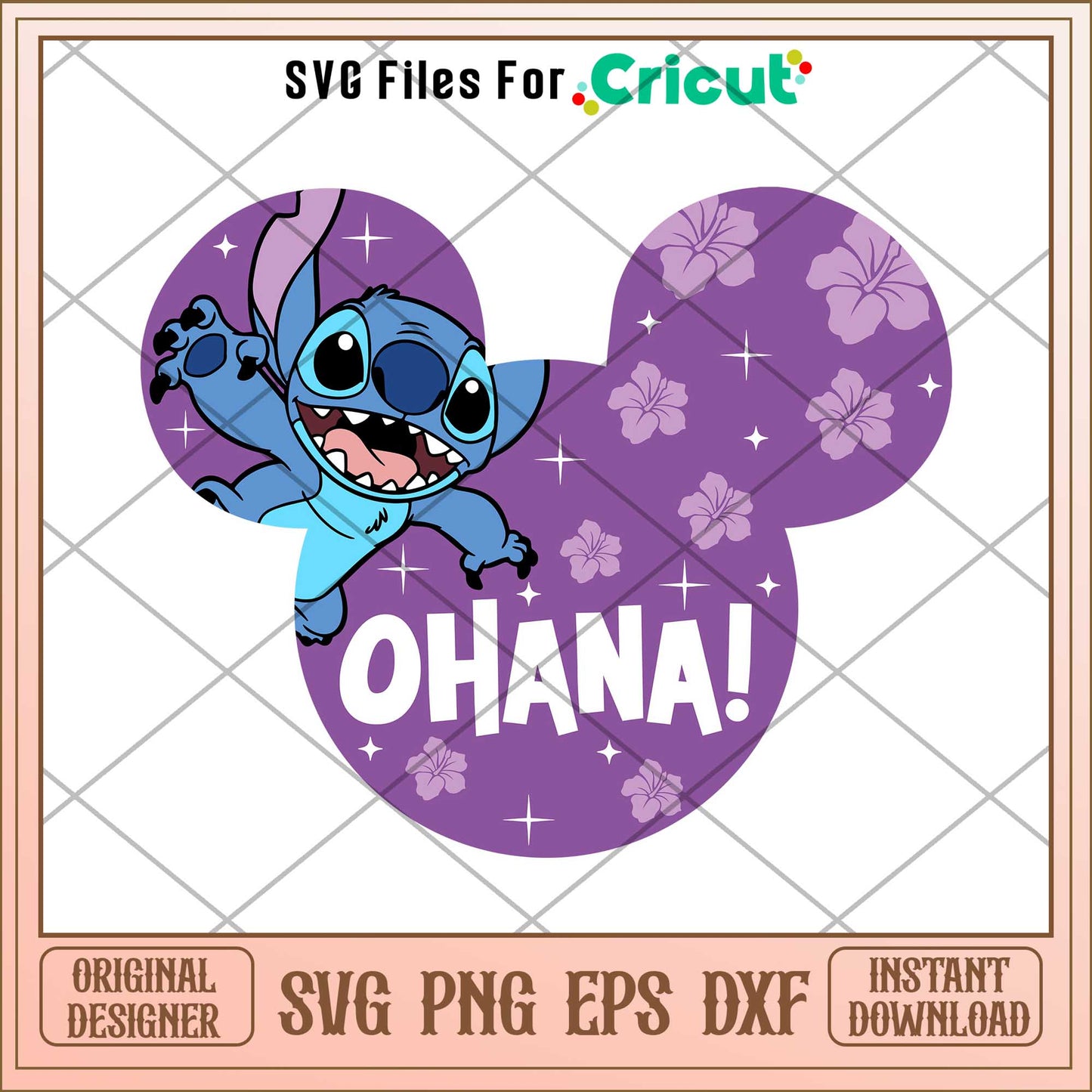 Stitch ohaha mickey head svg, Disney characters svg, digital dowload