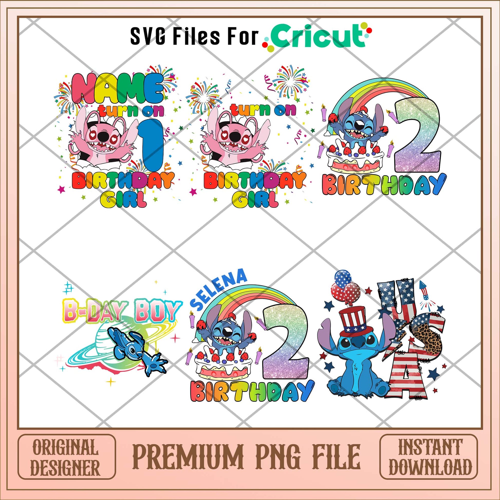 Disney Stitch cartoon png bundle 