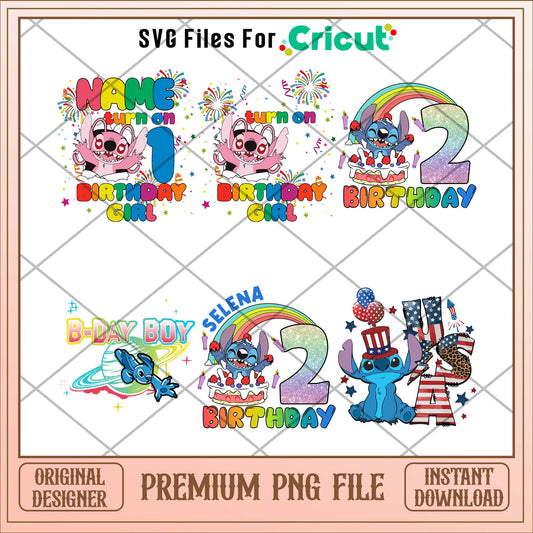 Disney Stitch cartoon png bundle 