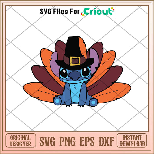 Stitch turkey Halloween svg, Disney characters svg, Digital Download