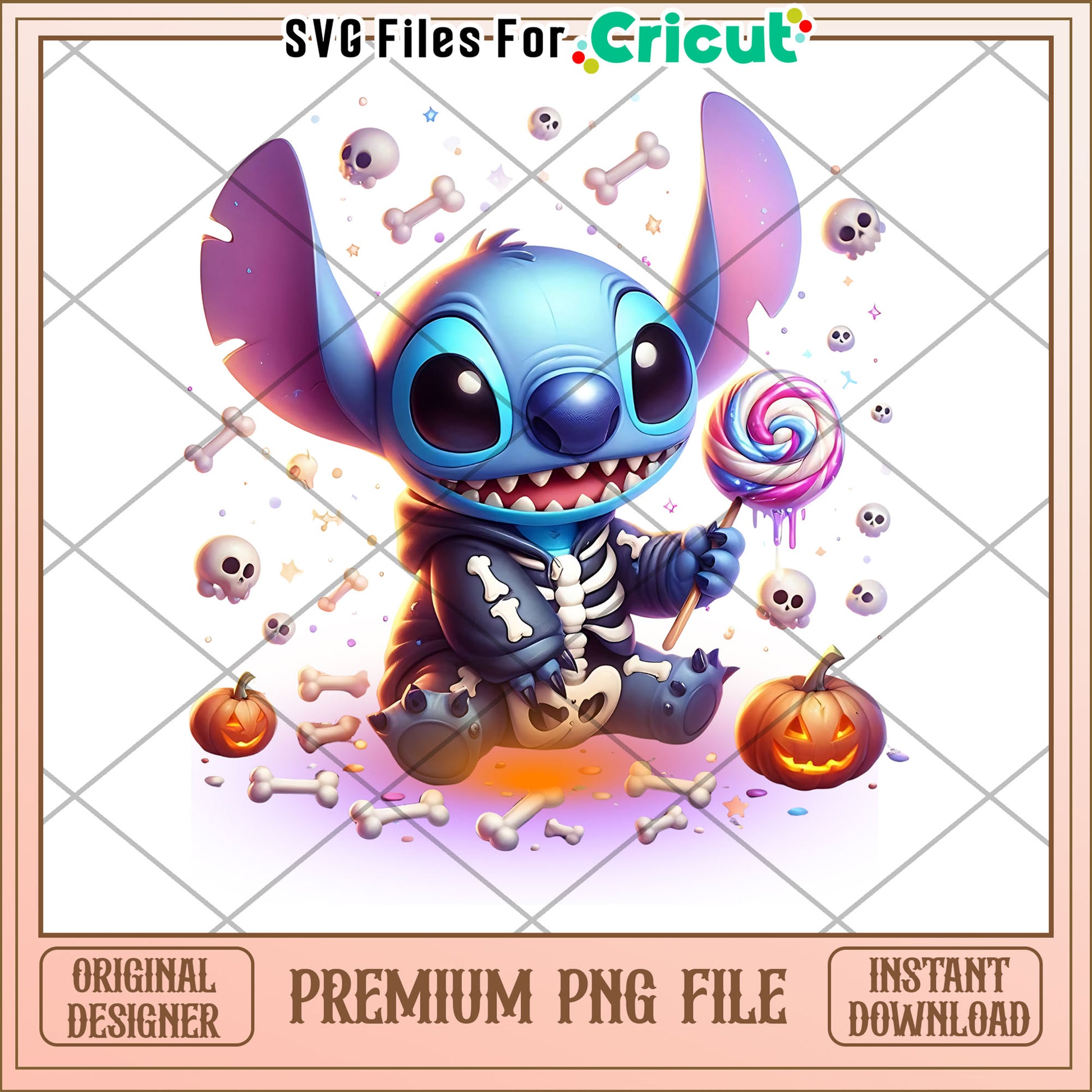 Stitch witch candy png, halloween pumpkins​ png, cute stitch png