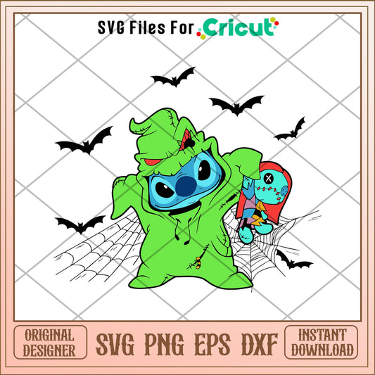 Stitch x Oogie And Sally svg, Nightmare Before Christmas svg, digital download