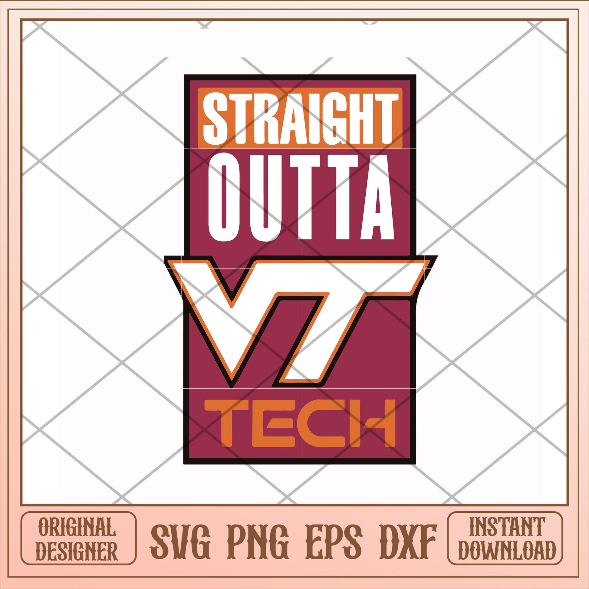 Straight outta VT tech svg, straight outta svg, ncaa svg