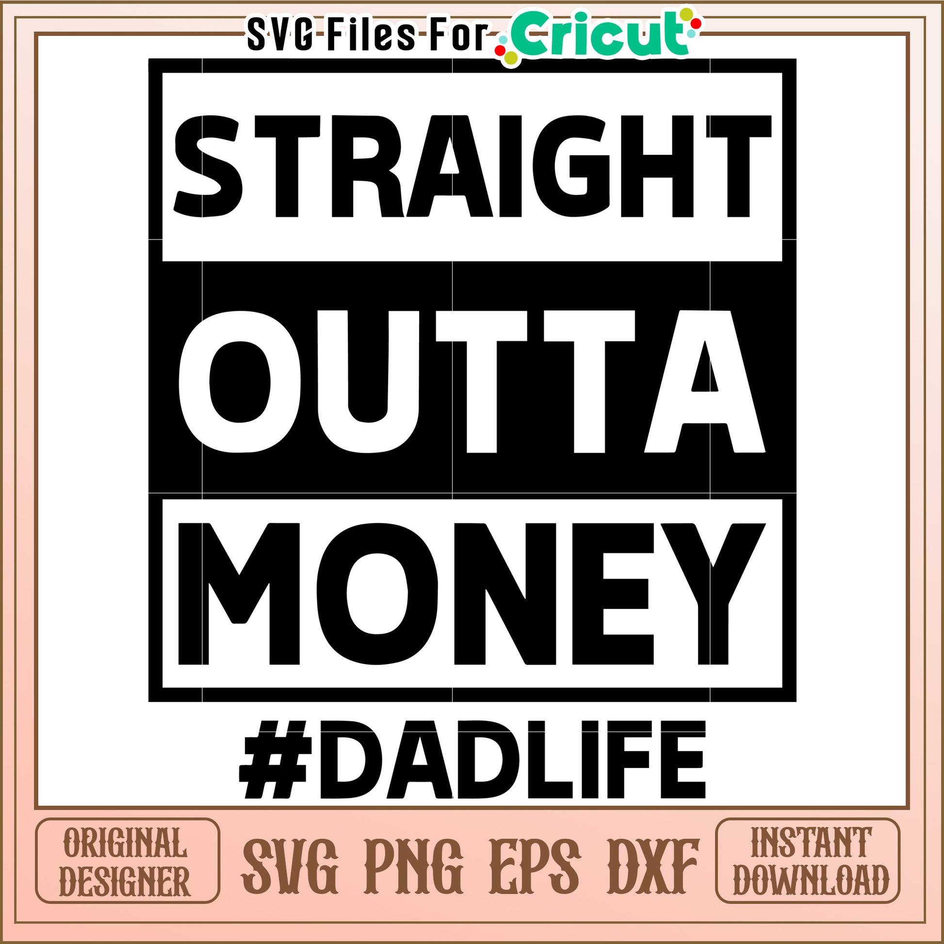 Straight outta monney svg, trending quotes svg, funny quotes svg