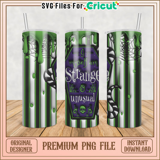 Strange and Unusual Tumbler Design Premium PNG for Cricut Users