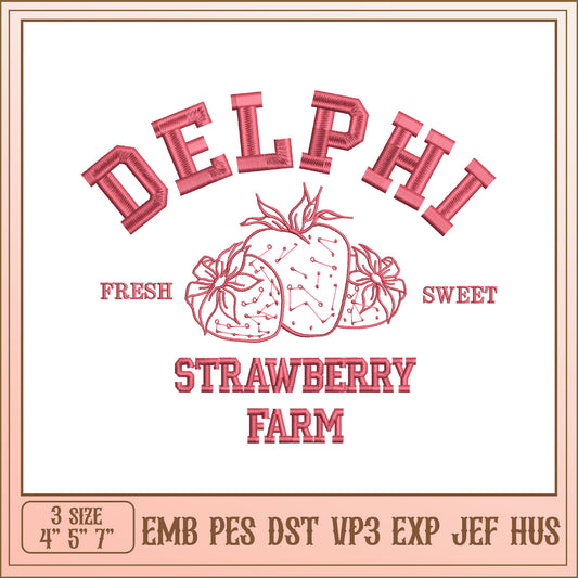 Strawberry Farm Embroidery Design