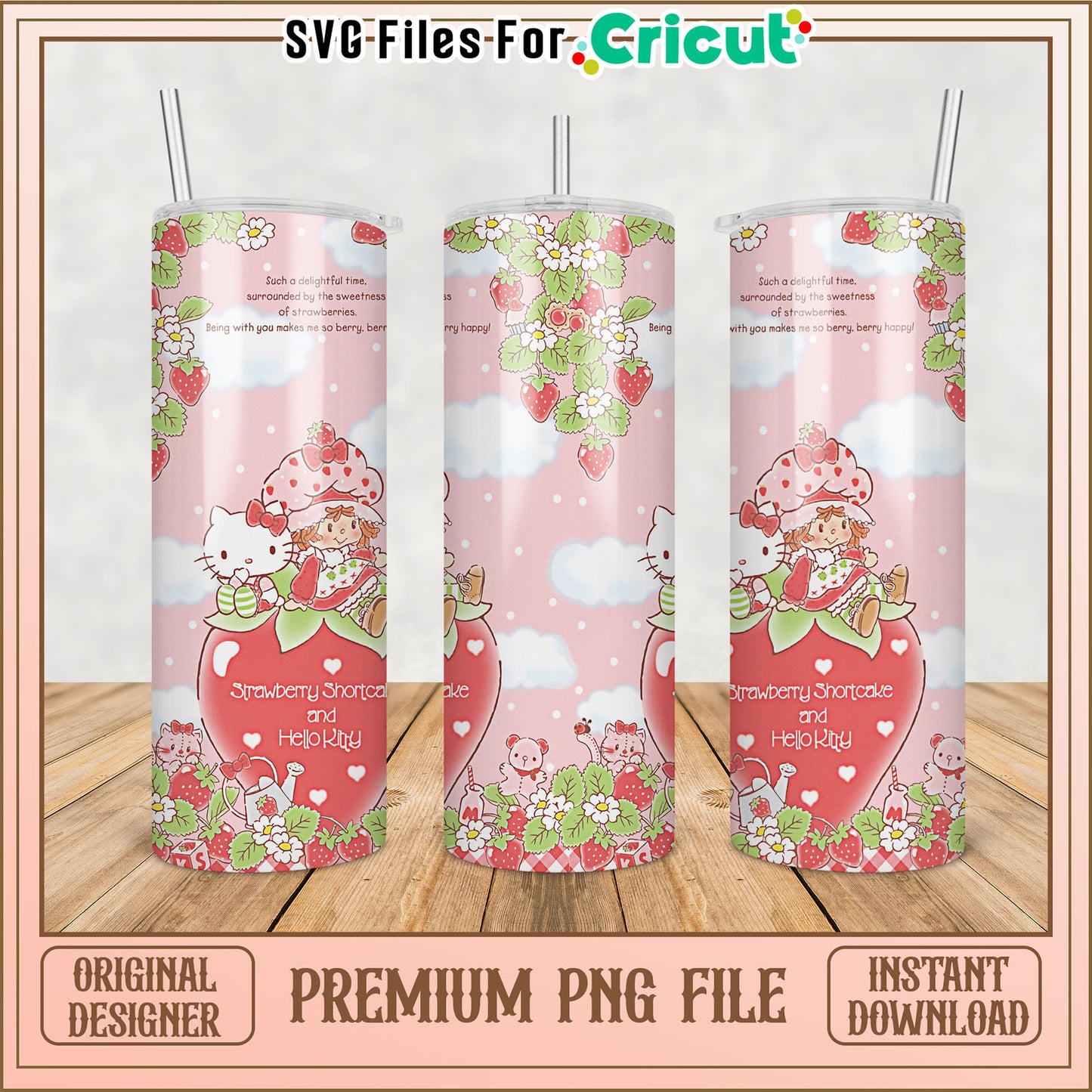 Strawberry Shortcake Hello Kitty PNG