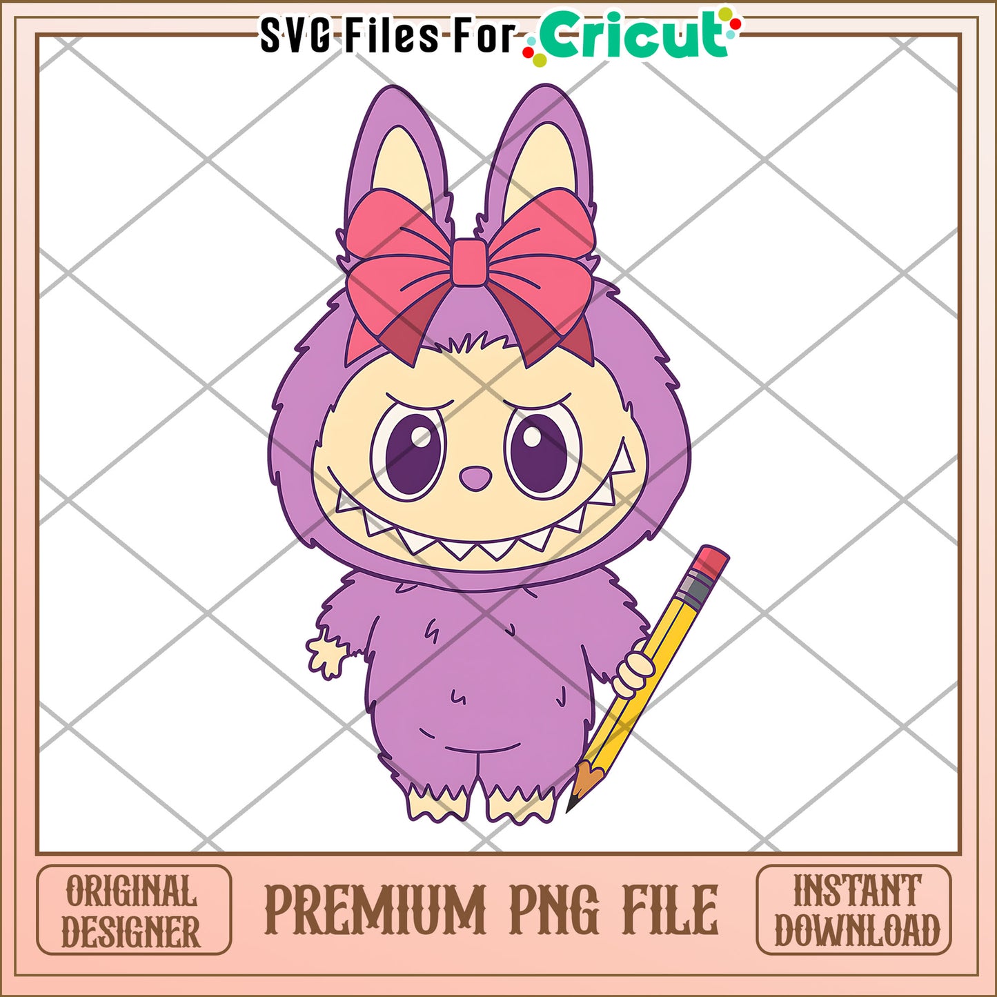 Student labubu png, cute labubu png, labubu popmart png