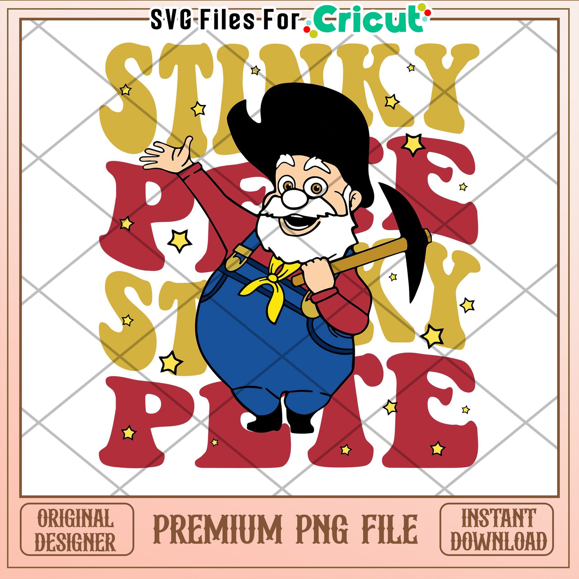 Stunky Pete Cartoon Character PNG for Cricut Instant Download