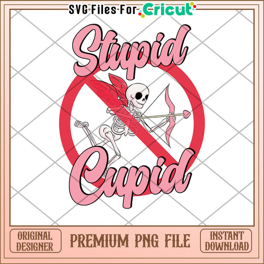 Stupid Cupid PNG Design Download