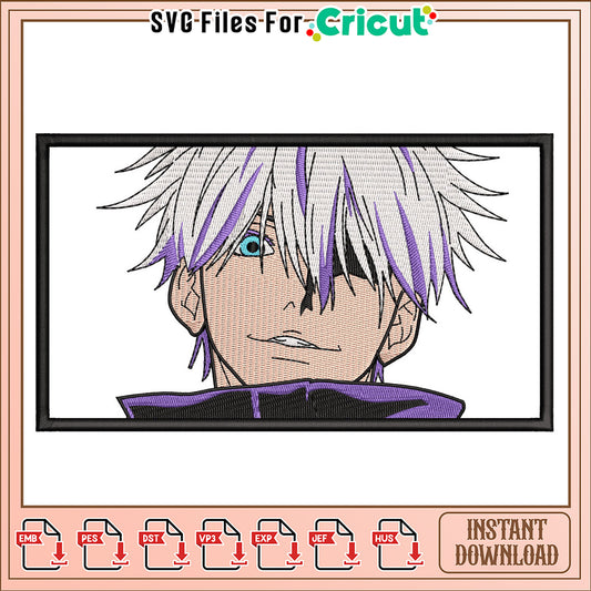 Stylish Anime Character Embroidery Design Downloadable File