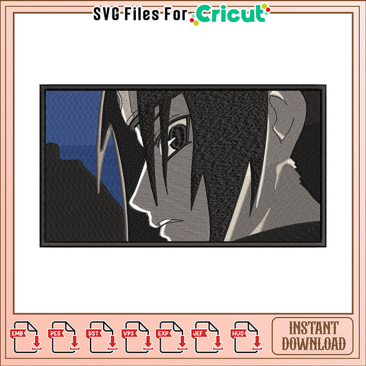 Stylish Embroidery Design of a Character Profile Art