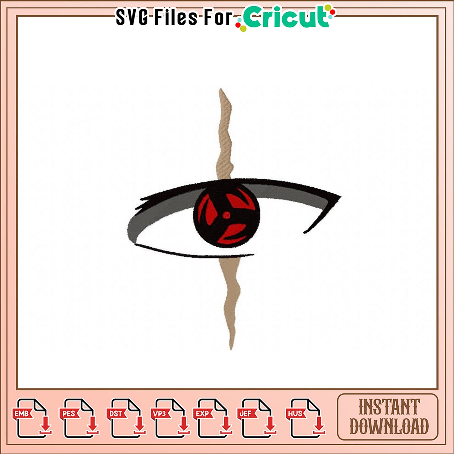 Stylish Eye Embroidery Design for Creative Projects