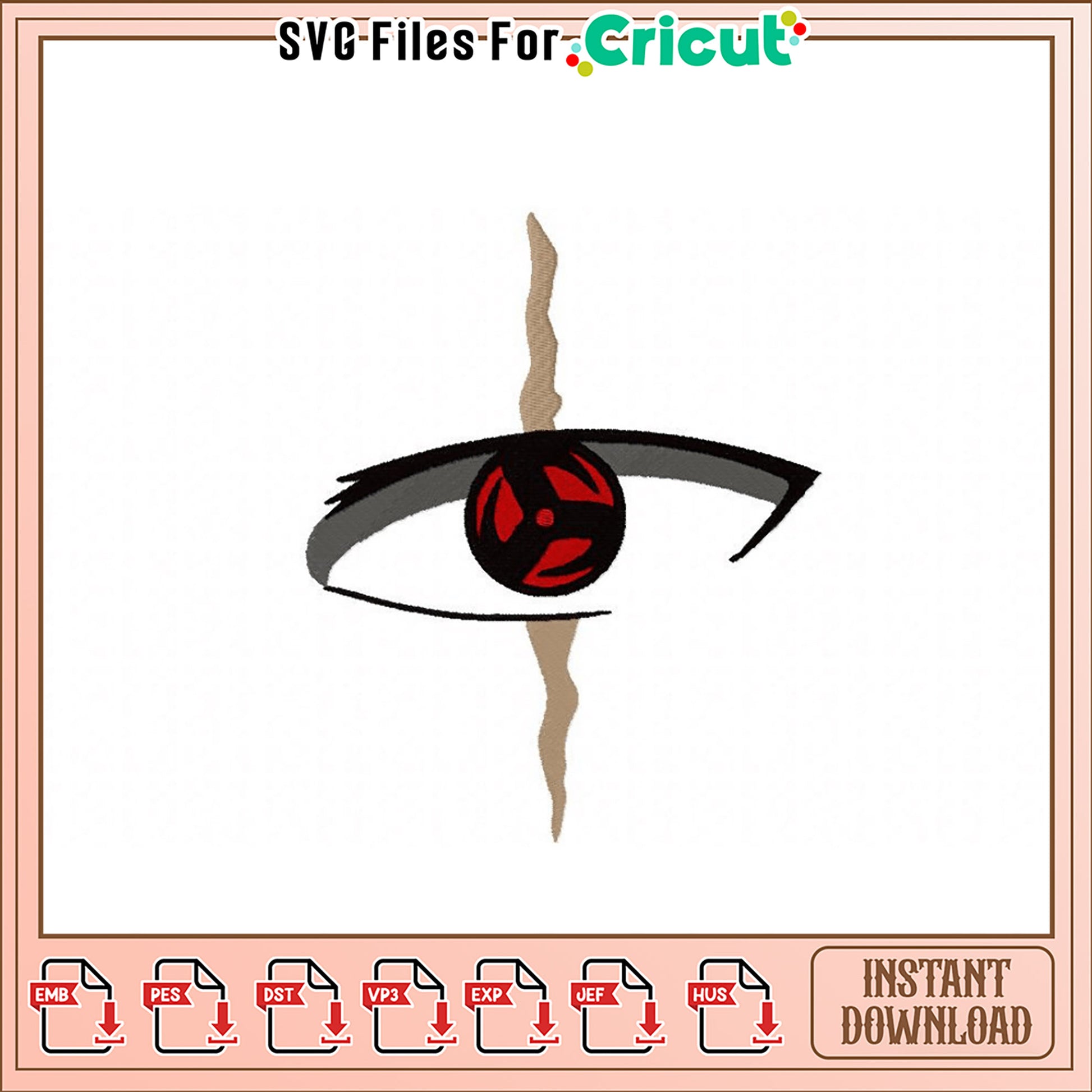 Stylish Eye Embroidery Design for Creative Projects