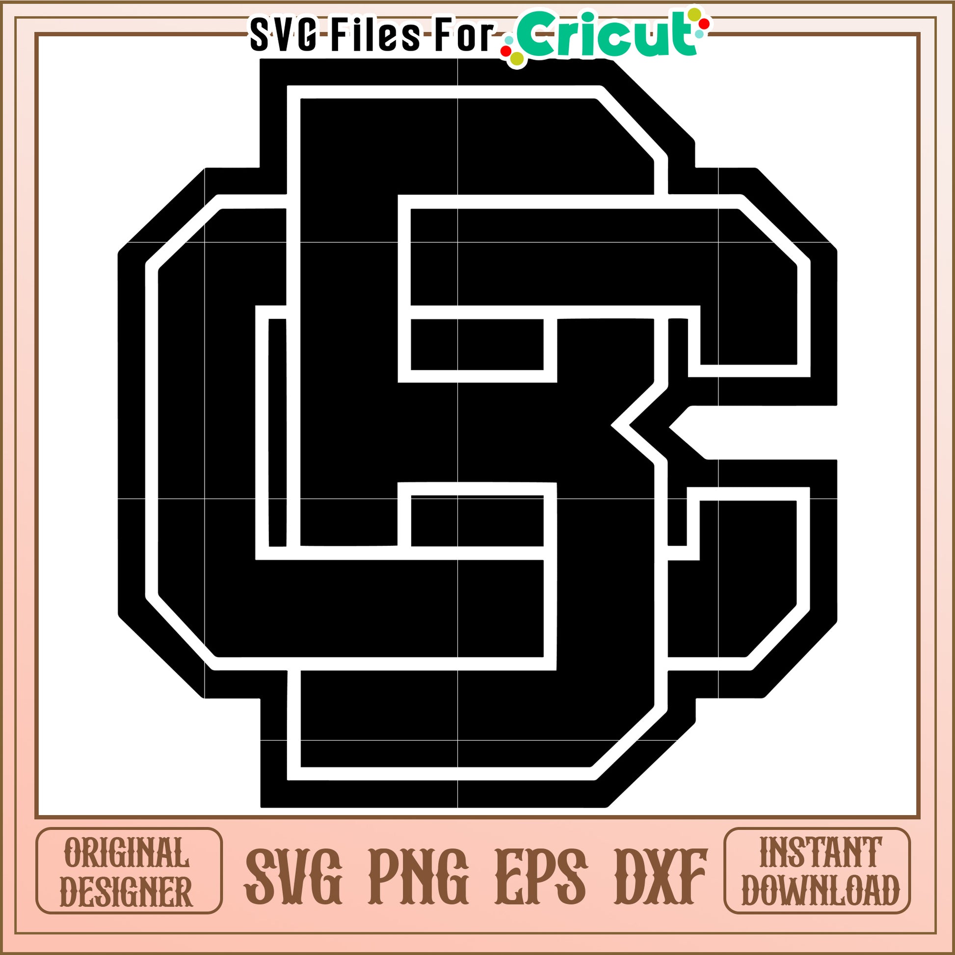 Stylish Monogram Logo SVG Design for Cricut Projects, Perfect for Personalization