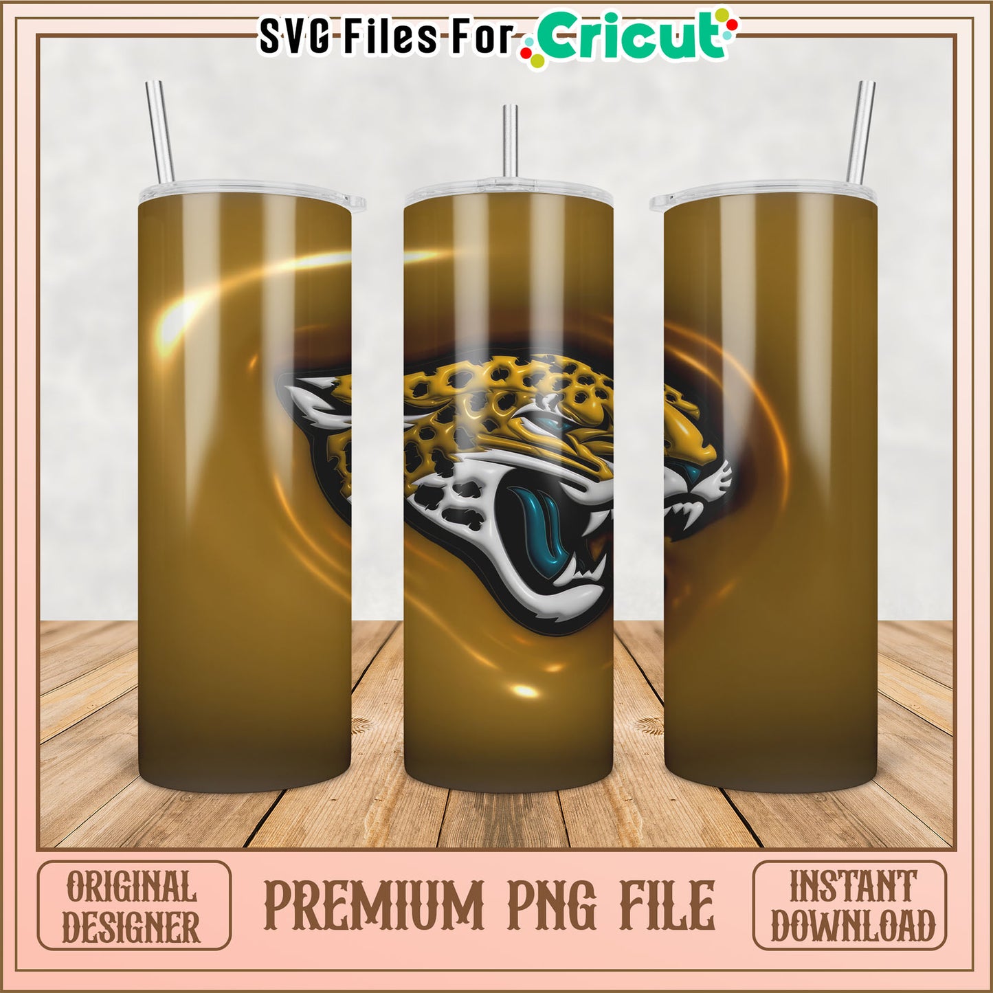Stylish Tumblers PNG Design for Cricut Instant Download File