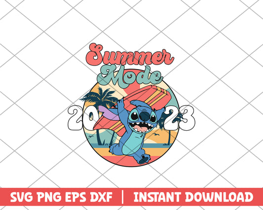 Summer mode 2023 stitch disney svg