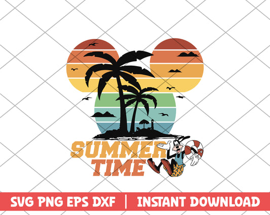 Summer time goofy disney svg