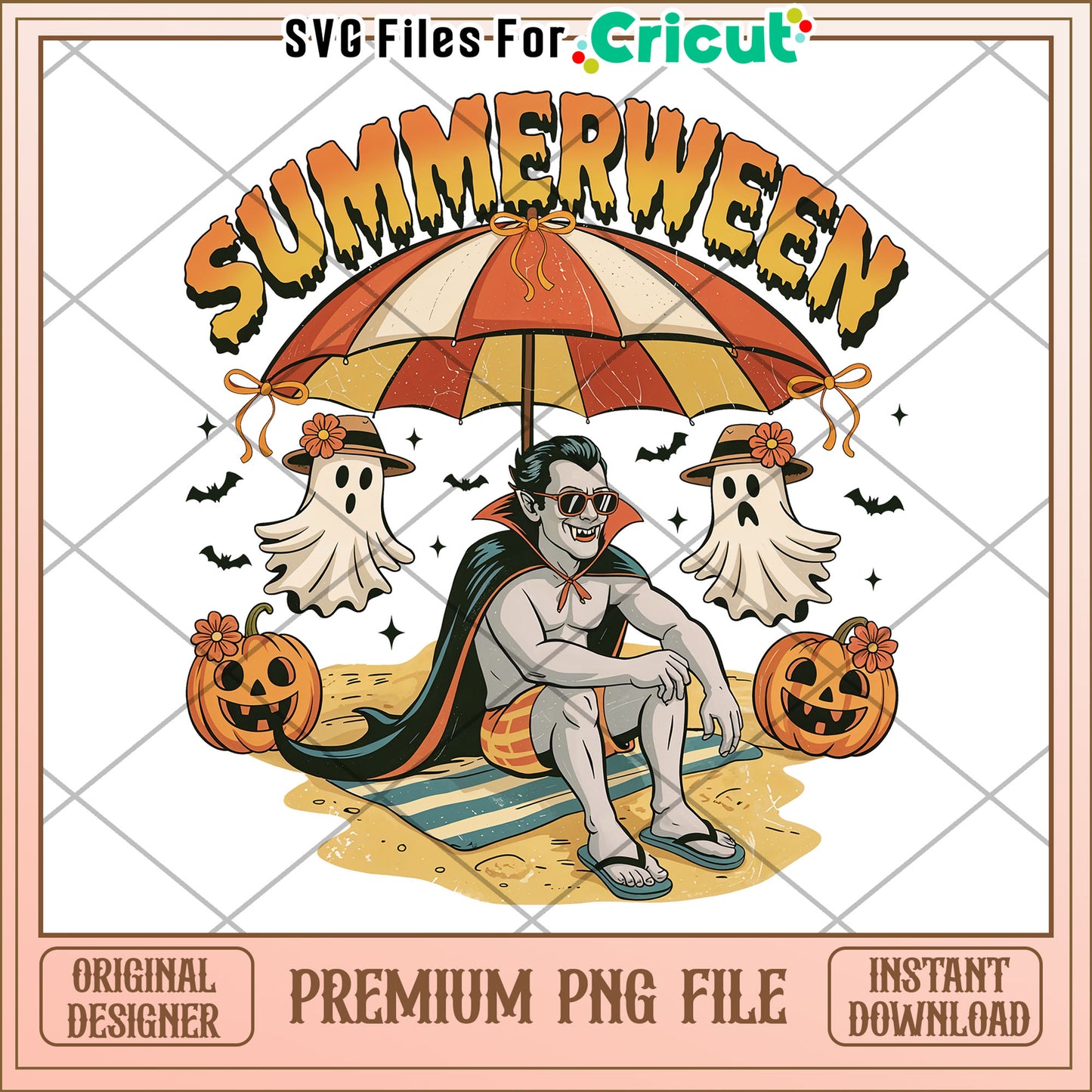 Summerween dracula png, happy halloween​ png, spooky quotes png