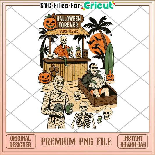 Summerween forever png, happy halloween​ png, spooky quotes png