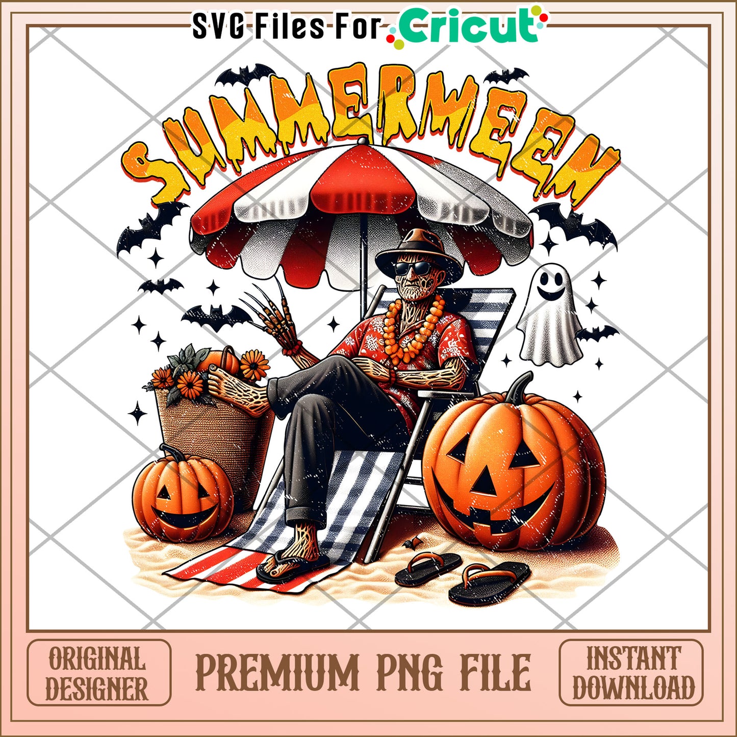 Summerween freddy png, happy halloween​ png, spooky quotes png