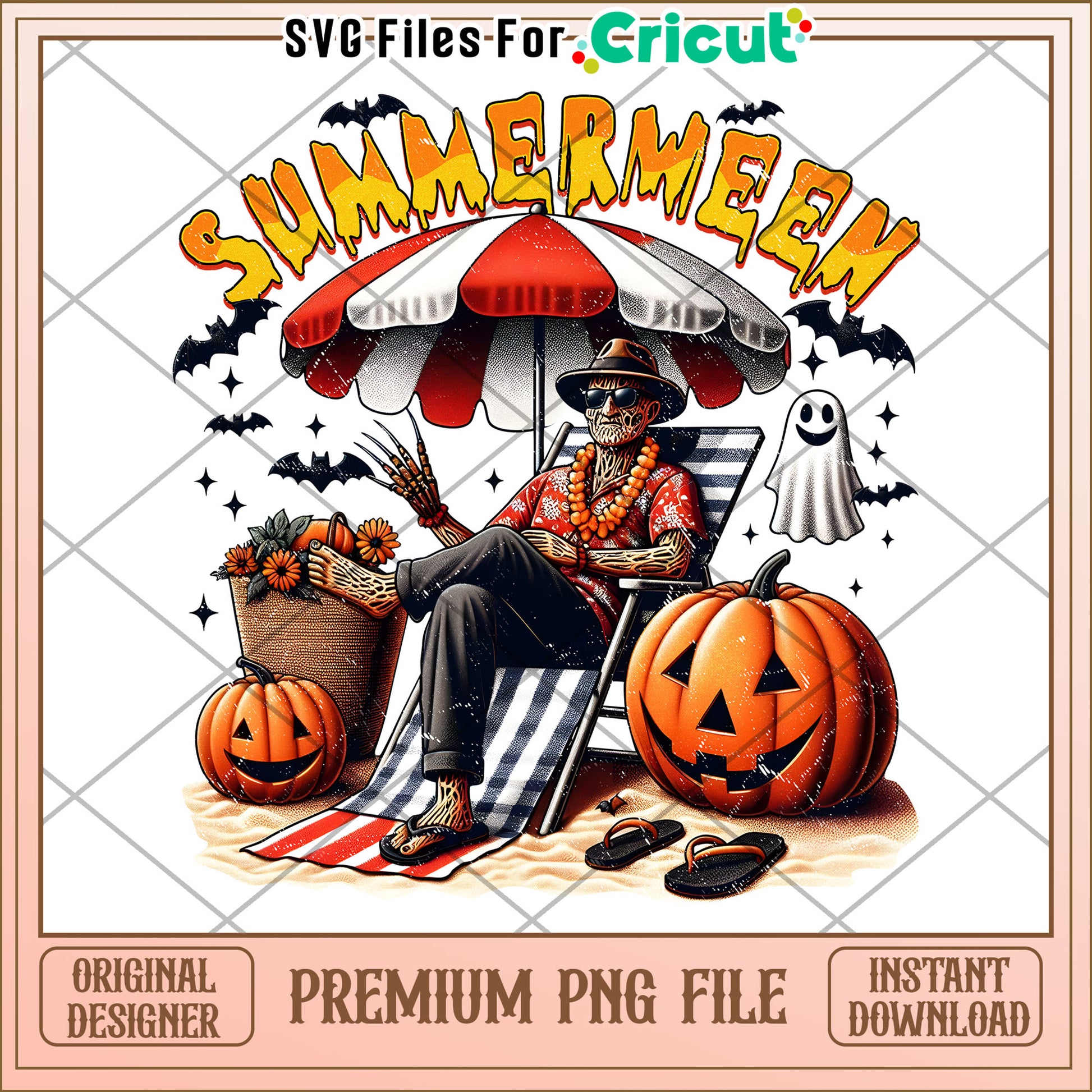 Summerween freddy png, happy halloween​ png, spooky quotes png