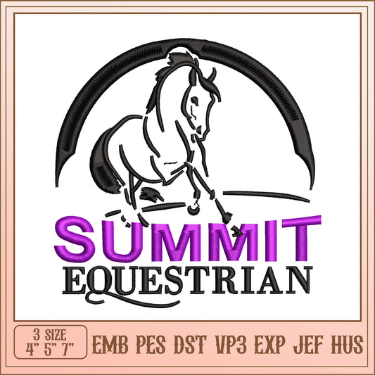 Summit Equestrian Horse Embroidery Design