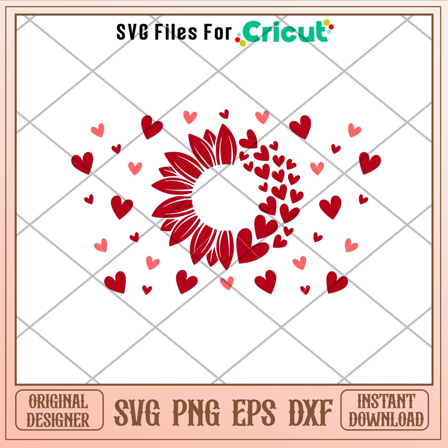 Sunflower Hearts Full Wrap, Sunflower Hearts Full Wrap Svg