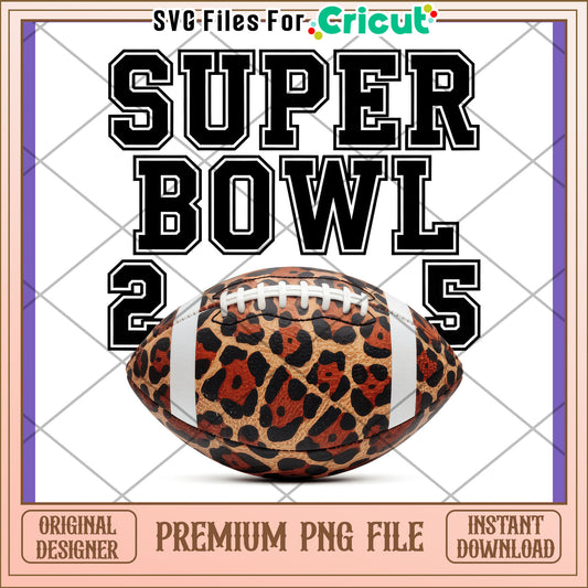 Super Bowl 52 Leopard Print PNG