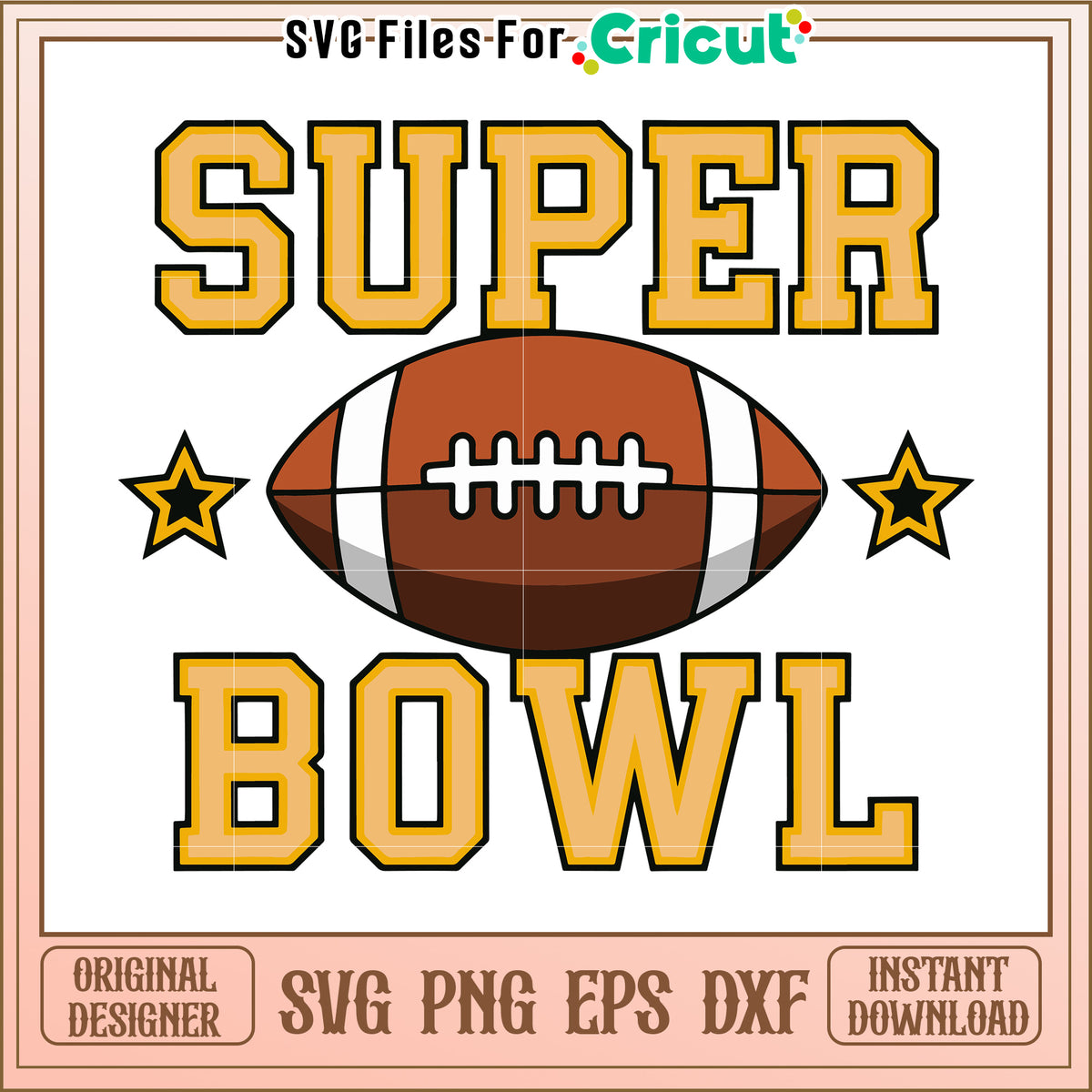 Super Bowl SVG Design Instant Download – svg files for cricut