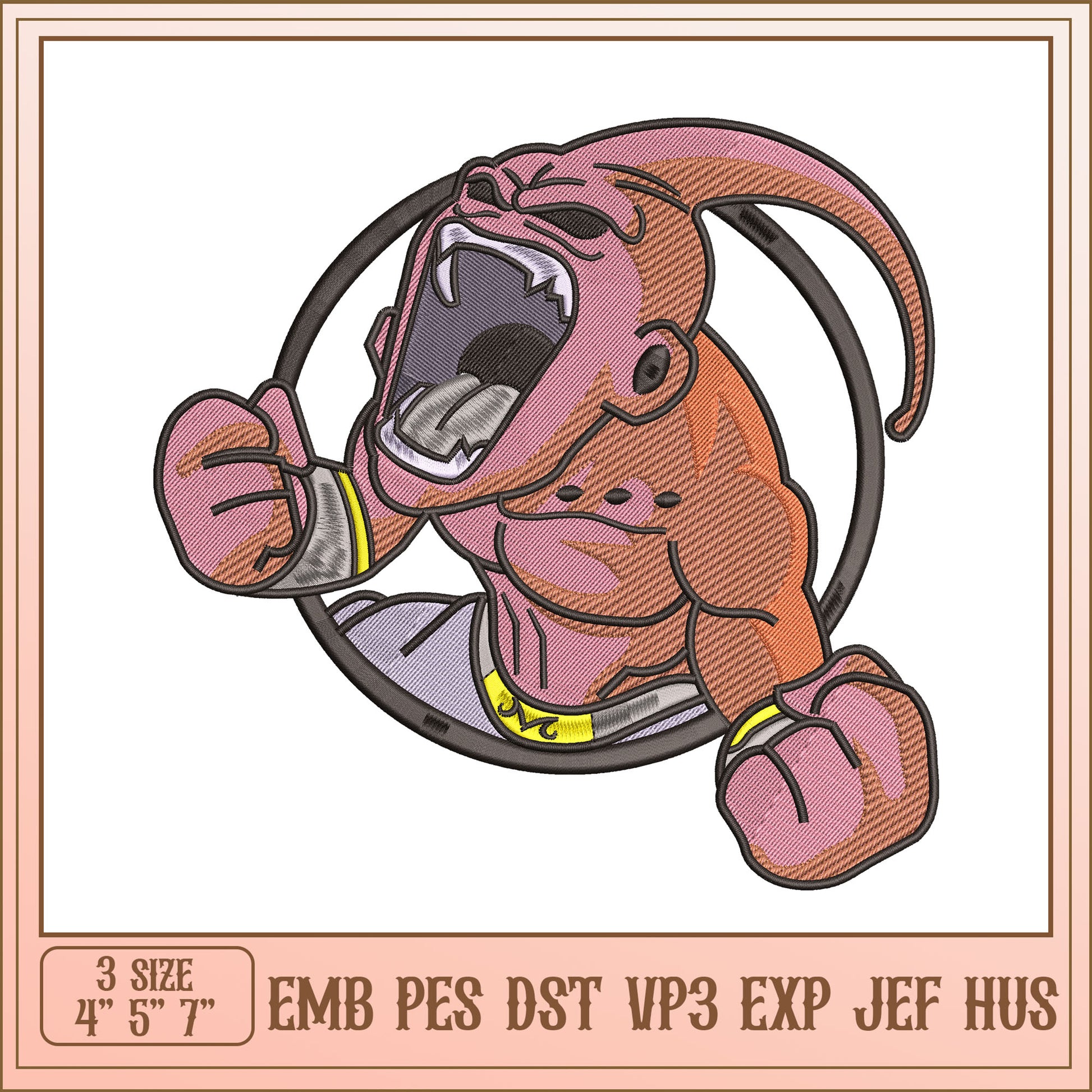 Super Buu Embroidery Design