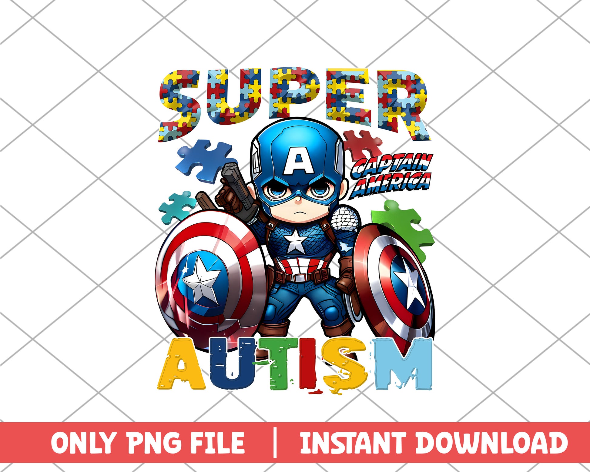 Super Captain America autism png 